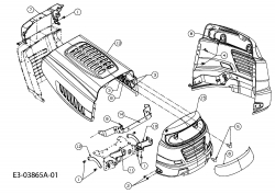 Ersatzteile Bolens Rasentraktoren BL 135/96 T Typ: 13AH775F684  (2008) Motorhaube 5-Style