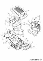 Ersatzteile Raiffeisen Rasentraktoren RMH 7175-105 H Typ: 13AN717N628  (2012) Motorhaube 7-Style