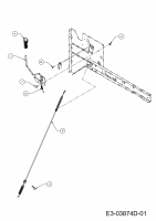 Ersatzteile Rasor Rasentraktoren 125/76 T Typ: 13AH775C618  (2012) Mähwerkseinschaltung