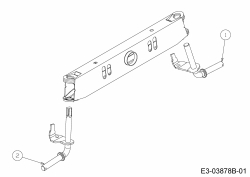 Ersatzteile MTD Rasentraktor LT 107 EXTB Typ: 13HT76KG682  (2018) Achsschenkel 