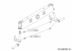 Ersatzteile MTD Rasentraktor Optima LG 200 H Typ: 13BJ79KG678 (2021) Achsschenkel 