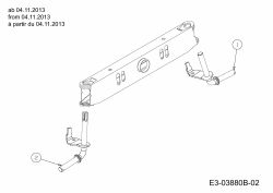 Ersatzteile MTD Rasentraktor 17.5/42 Typ: 13AN775S308  (2014) Achsschenkel ab 04.11.2013 