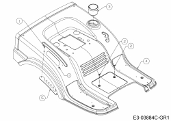 Ersatzteile Helington Rasentraktoren H 92 T Typ: 13A776KE686  (2020) Sitzwanne