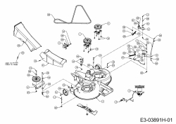 Ersatzteile WOLF-Garten Rasentraktor Ambition 92.130 H Typ: 13RH71RE650  (2014) Mähwerk E (36/92cm) 