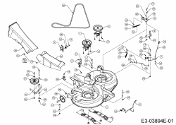 Ersatzteile MTD Rasentraktor Smart RN 145 Typ: 13HM76KN600  (2015) Mähwerk N (41/105cm) 