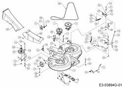 Ersatzteile MTD Rasentraktor Optima LN 200 H Typ: 13HT71KN378  (2017) Mähwerk N (41/105cm) 