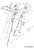 Cub Cadet Ersatzteile Motormäher mit Antrieb Wide Cut E 12AE764U603  (2016) Holm