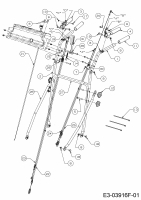 Cub Cadet Ersatzteile Motormäher mit Antrieb Wide Cut E 12AE764U603  (2017) Holm