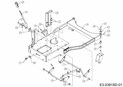 Cub Cadet Ersatzteile Motormäher mit Antrieb Wide Cut E 12AE764U603  (2017) Mähwerksaushebung, Rahmen
