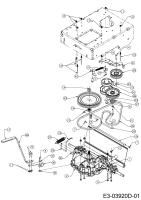 Cub Cadet Ersatzteile Motormäher mit Antrieb Wide Cut E 12AE764U603  (2016) Getriebe, Motorkeilriemenscheibe