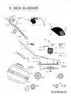 Ersatzteile Mastercut Elektromäher E 380 Typ: 18B-S0J-659  (2008) Grundgerät