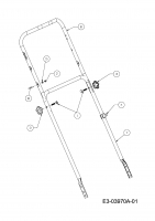 Ersatzteile MTD Benzin Rasenmäher ohne Antrieb 53 PO Typ: 11A-84MF600  (2008) Holm 