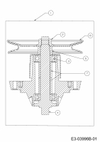 Ersatzteile Bestgreen Rasentraktoren BG PRO 155105 HRBK-13 Typ: 13AM713N655  (2013) Messerspindel 618-04657A