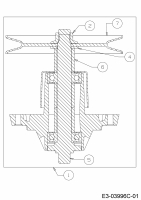 Ersatzteile MTD Rasentraktor Optima LN 200 H Typ: 13AJ71KN678  (2020) Messerspindel 618-0609D / 918-0609D 