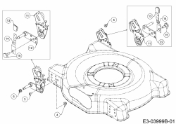 Ersatzteile MTD Benzin Rasenmäher ohne Antrieb Optima G 46 MB Typ: 11E-705B600  (2017) Höhenverstellung hinten 