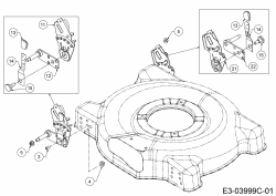 Ersatzteile MTD Benzin Rasenmäher ohne Antrieb Smart G 46 MO Typ: 11E-70SJ600 (2019) Höhenverstellung hinten 