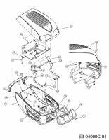Ersatzteile Black Edition Rasentraktoren 200-107 TWIN Typ: 13CT777G615  (2013) Motorhaube 7-Style