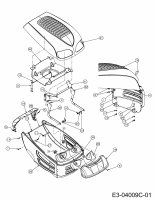 Ersatzteile Black Edition Rasentraktoren 180-92 Typ: 13AT717E615  (2012) Motorhaube 7-Style