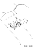 Cub Cadet Ersatzteile Motormäher mit Antrieb CC 53 SPO W 12AQC6J3603  (2016) Bremsbügel, Geschwindigkeitsregelung, Schaltbügel