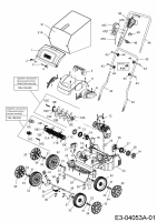 Ersatzteile MTD Elektro Vertikutierer Optima 37 VE Typ: 16BFFMOA600  (2021) Grundgerät 