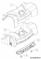 Ersatzteile WOLF-Garten Benzin Rasenmäher mit Antrieb WA 53 AHWIS Typ: 12A-PV6J650  (2016) Abdeckung Vorderachse 