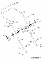 Ersatzteile WOLF-Garten Benzin Rasenmäher mit Antrieb WA 53 AHW Typ: 12A-PV5L650  (2018) Holm 