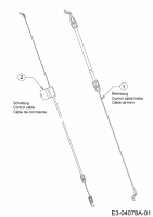 Ersatzteile WOLF-Garten Benzin Rasenmäher mit Antrieb AT 420 AHHW Typ: 12B-LVCQ650  (2017) Bowdenzüge 