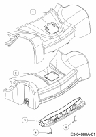 Ersatzteile WOLF-Garten Benzin Rasenmäher mit Antrieb Expert 530 A Typ: 12A-PUKC650  (2014) Abdeckung Vorderachse 