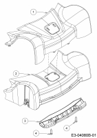 Ersatzteile WOLF-Garten Benzin Rasenmäher mit Antrieb Expert 53 BA V HW Typ: 12ABPV5L650  (2016) Abdeckung Vorderachse 