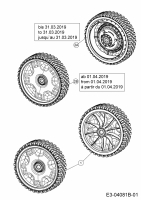 Ersatzteile WOLF-Garten Benzin Rasenmäher mit Antrieb Expert 530 A Typ: 12C-PUKC650 (2019) Räder 