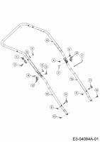 Ersatzteile WOLF-Garten Benzin Rasenmäher mit Antrieb S 5300 A Typ: 12A-PO5M650  (2015) Holm 
