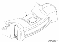 Ersatzteile WOLF-Garten Benzin Rasenmäher mit Antrieb S 5300 A Typ: 12A-PO5M650  (2016) Abdeckung Vorderachse 