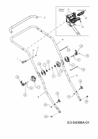 Ersatzteile WOLF-Garten Benzin Rasenmäher mit Antrieb Blue Power 53 AHWES Typ: 12AGPV9M650  (2014) Holm 