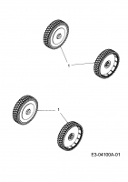 Ersatzteile MTD Benzin Rasenmäher ohne Antrieb Smart 46 MB Typ: 11B-700G696  (2013) Räder 