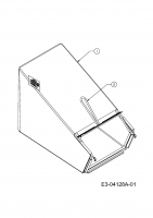 Ersatzteile MTD Benzin Rasenmäher ohne Antrieb P 53 MHW Typ: 11A-548R615  (2009) Grasfangsack 