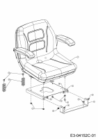 Ersatzteile Massey Ferguson Zero Turn MF 50-22 FMZ Typ: 17AI4BFP695  (2010) Sitz