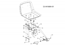Ersatzteile MTD Zero Turn P 155 HZ-G Typ: 17AE2ACG678  (2008) Sitzträger 