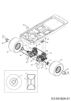 Cub Cadet Ersatzteile Zero Turn RZT 50 17AI2ACP603  (2009) Fahrantrieb, Räder hinten 18x9,5-8