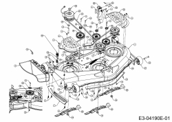 Ersatzteile Massey Ferguson Zero Turn MF 50-23 ZT Typ: 17AF2ACP695  (2013) Mähwerk P (50/127cm)