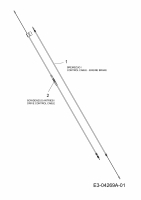 Ersatzteile MTD Benzin Rasenmäher mit Antrieb 5360 SPKHW Typ: 12A-857D600  (2009) Bowdenzüge 