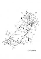 Ersatzteile MTD Elektro Vertikutierer VE 40 Typ: 16CE5AEA600  (2008) Holm 