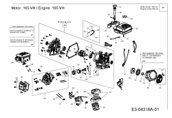 Ersatzteile MTD-Motoren Horizontal 165-VH Typ: 752Z165-VH  (2008) Motor