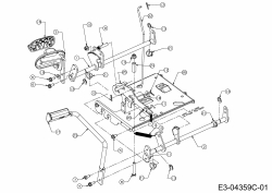 Ersatzteile MTD Rasentraktor 16-92 H Swiss Platinum Typ: 13BT493E686  (2010) Pedale 