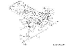 Ersatzteile MTD Rasentraktor LE 125/92 H Typ: 13AH711E600  (2010) Vorderachse 