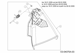 Ersatzteile Cmi Rasentraktoren 96-115 Typ: 13AH762F620  (2009) Deflektor bis 18.01.2009 und ab 06.02.2009