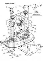 Ersatzteile Black Edition Rasentraktoren 175/107 H Typ: 13AN792G615  (2008) Mähwerk G (42/107cm)