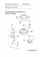 Ersatzteile MTD-Motoren Vertikal 1P61MH Typ: 752Z1P61MH  (2008) Schwungrad, Zündspule