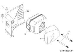 Ersatzteile MTD-Motoren Vertikal 1P65FWA Typ: 752Z1P65FWA  (2008) Auspuff