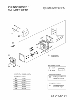 Ersatzteile MTD-Motoren Vertikal 1P61FH Typ: 752Z1P61FH  (2008) Zylinderkopf