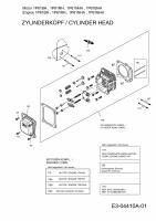 Ersatzteile MTD-Motoren Vertikal 1P61BHA Typ: 752Z1P61BHA  (2010) Zylinderkopf